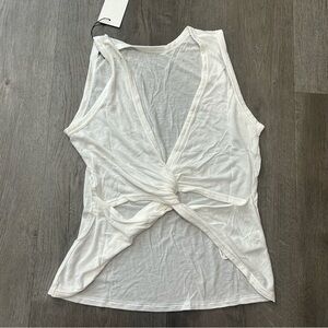 NWT 925fit tee share tank white size xs women’s workout top athletic open back
